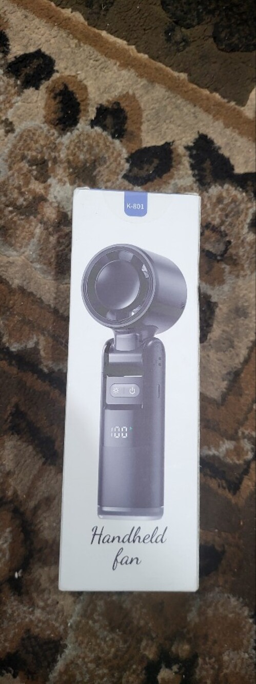 Portable Handheld Turbo Fan Model K-801 Built-in Flashlight 5 Speeds NIB